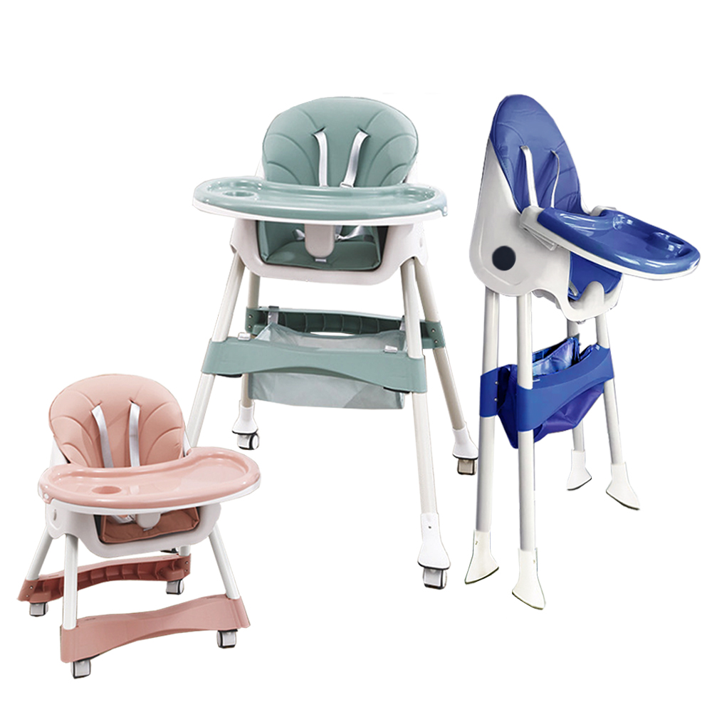 FUNKY.sg One-Step Fold Baby Kids High Chair (with Storage, Wheels, Dual Height)