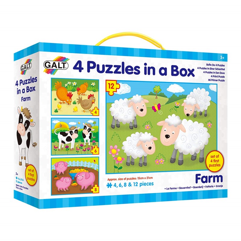Galt 4 Puzzles in a Box Toy