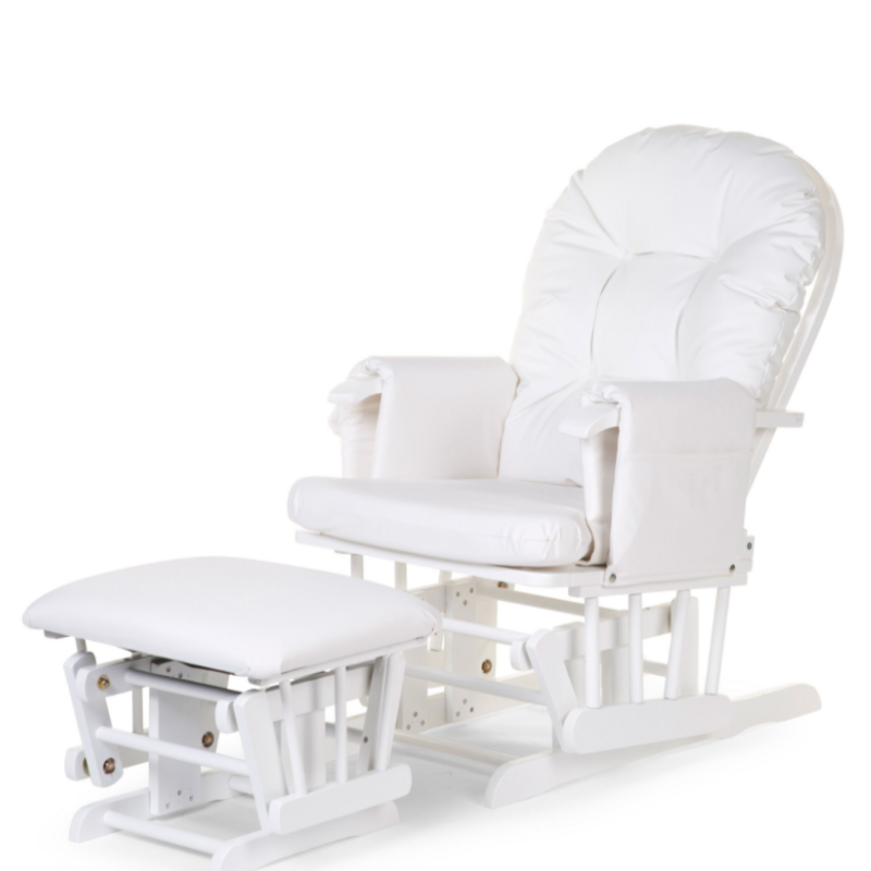 baby-fair Childhome Gliding Chair Round with Footrest - White