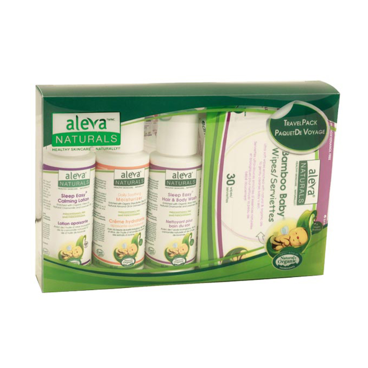 Aleva Naturals Newborn Travel Kit (Bundle of 3)