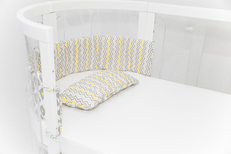 Babyhood Kaylula Bumper & Pillow Set (Lemon Twist / White)