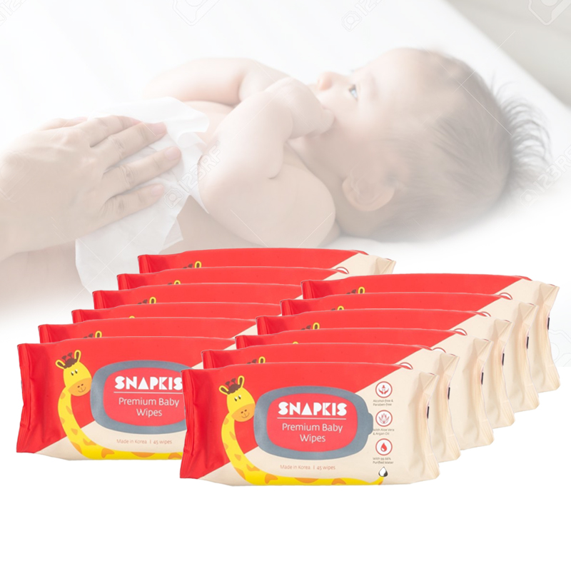 Snapkis Premium Baby Wipes (45pcs) Bundle of 12