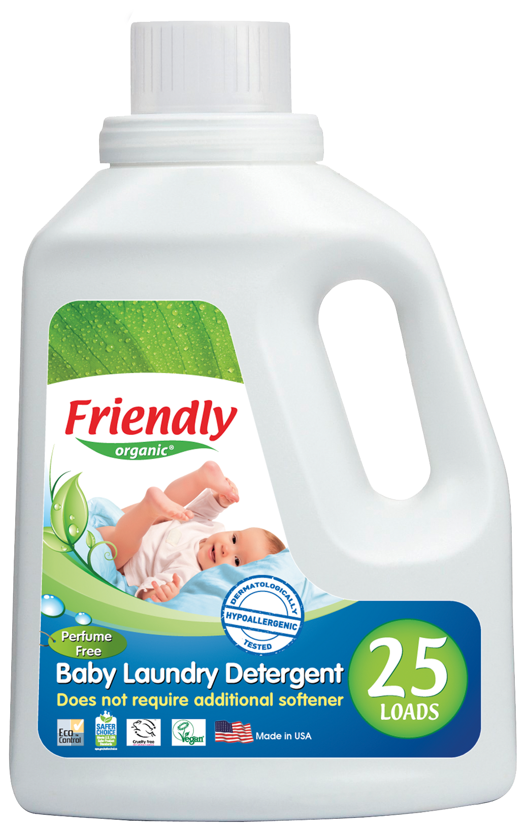 Friendly Organics Baby Liquid Laundry Detergent - Free & Clear 739ml (25wash)