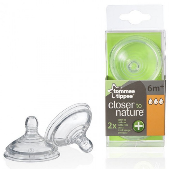 baby-fair Tommee Tippee Closer to Nature Teat / Anti Colic Plus Teat 2pcs/pack (Asst Designs)