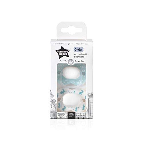 Tommee Tippee Closer to Nature Little London Soother 2PK (0-6 or 6-18 months) (Asst Design / Color)