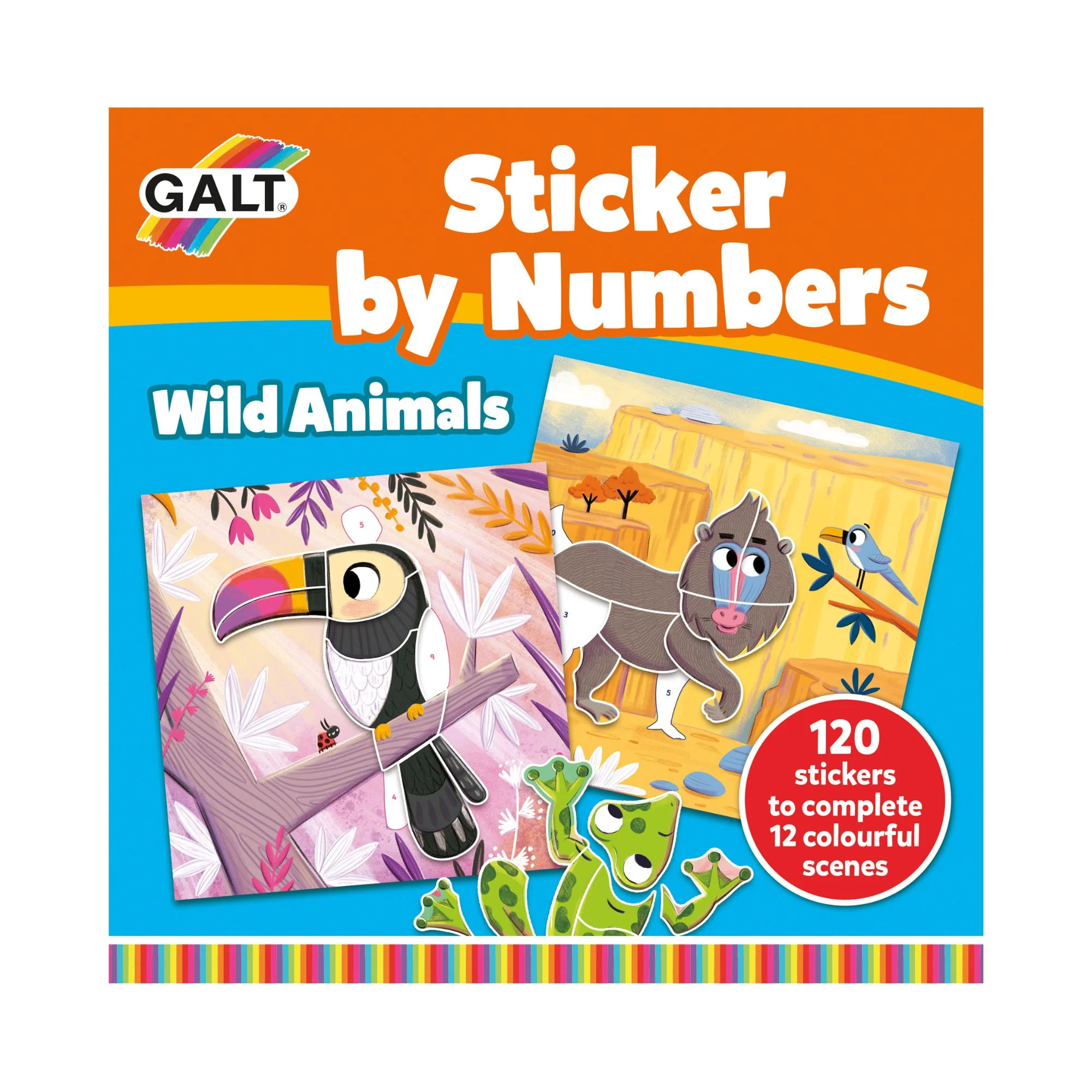 Galt Sticker By Numbers - Wild Animals
