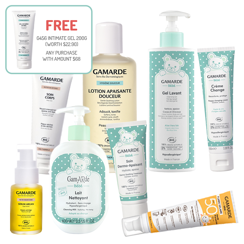 FREE Gamarde Gel Intimate 200g with ANY Gamarde Purchase above $68!