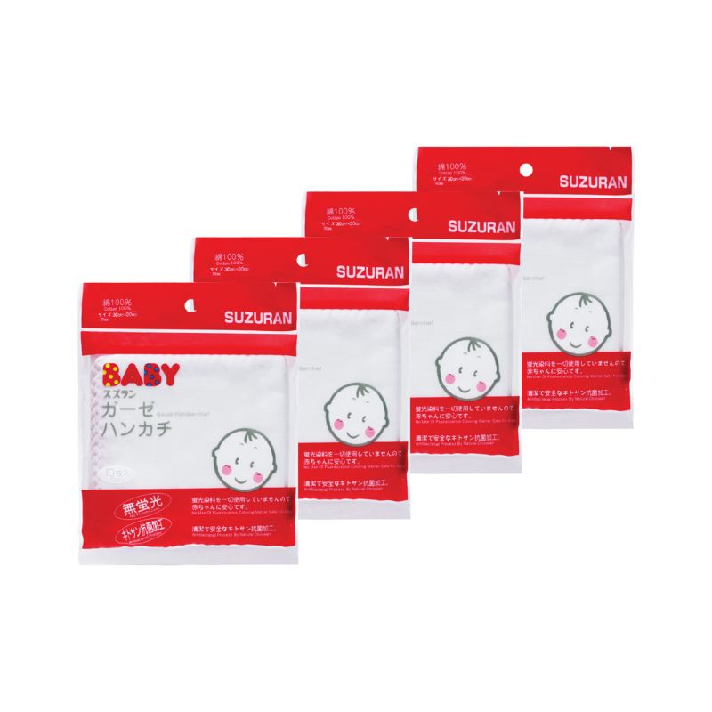 baby-fair Suzuran Baby 4-Pack Gauze Handkerchief 10pcs (4x10pcs)
