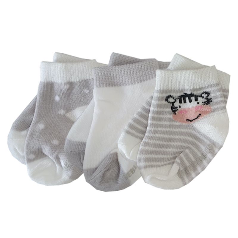 Bebe Bamboo Baby Socks (Pack of 3 pairs) Boy Design (Buy 1 Free 1)