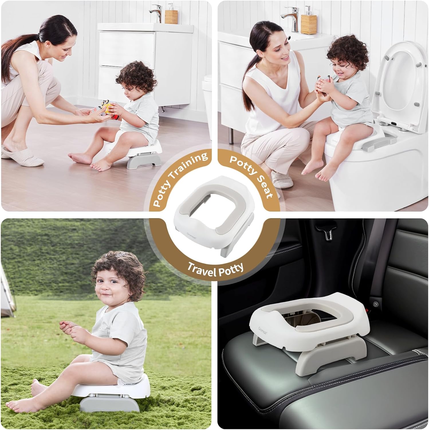 Gromast Portable 2-in-1 Baby Potty Trainer Seat