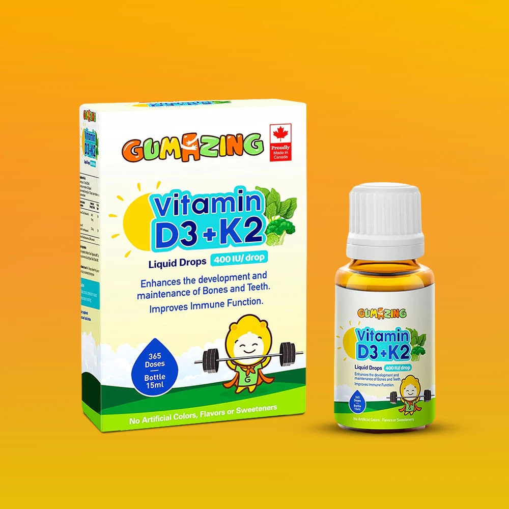 Gumazing Vitamin D3 + K2 Liquid Drop For Kids