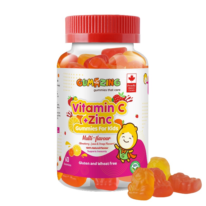 Gumazing Kids Daily Gummy Vitamins: Vitamin C & Zinc for Immune Support, 60 Gummies (30 Day Supply)