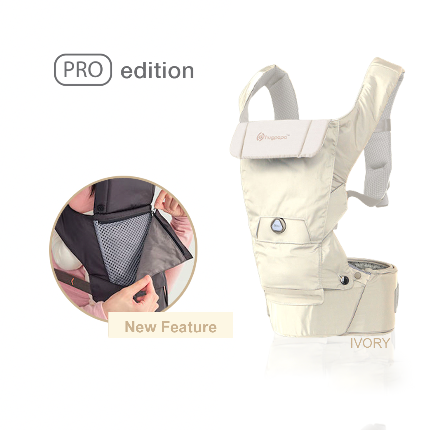 Hugpapa Dial-Fit Pro 3-in-1 Hip Seat Baby Carriers (with 7 enhanced features)