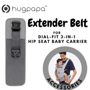 Hugpapa Extender Waist Belt for Carrier - Up to 60 Inches / 152cm