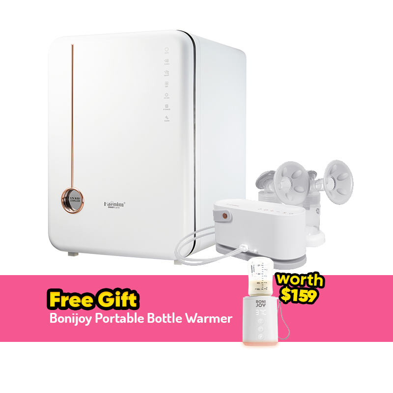 Bundle Deal: Haenim 4G+ Classic UV Steriliser + (White Gray) Haenim NexusFit 7X Breast Pump + FREE GIFT