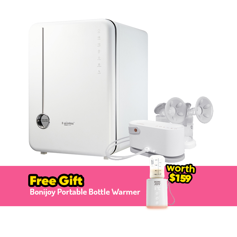 Bundle Deal: Haenim 4G+ Classic UV Steriliser + (White Gray) Haenim NexusFit 7X Breast Pump + FREE GIFT