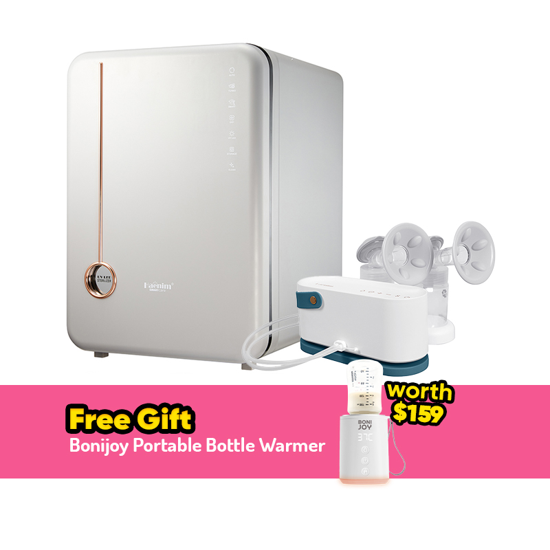 Bundle Deal: Haenim 4G+ Classic UV Steriliser + (White Peacock Green) Haenim NexusFit 7X Breast Pump + FREE GIFT