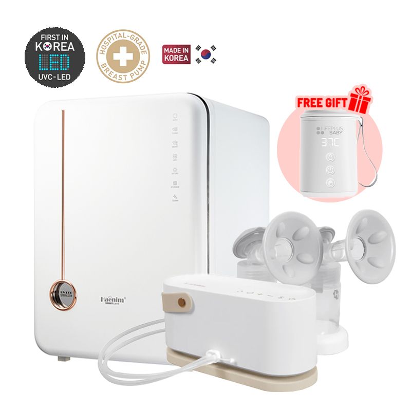 Bundle Deal: Haenim 4G+ Classic UV Steriliser + (White Ivory) Haenim NexusFit 7X Breast Pump