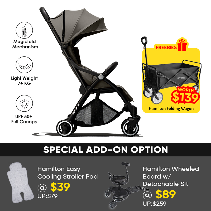 Hamilton X1 Plus Stroller + FREE Hamilton Folding Wagon worth $139!