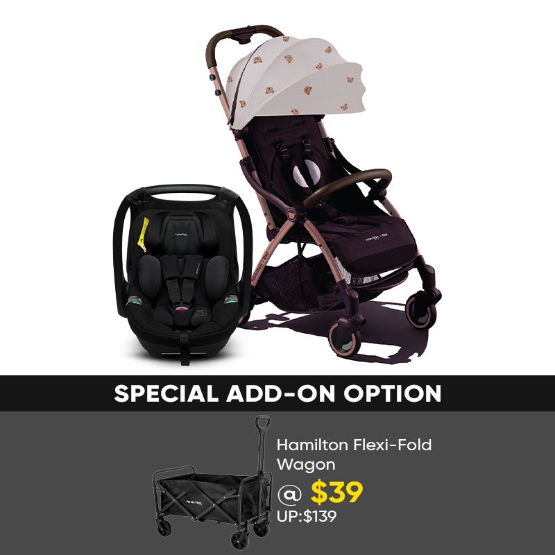 [Special Edition] Hamilton X1 Plus x DTD (Bear) MagicFold Stroller Travel System