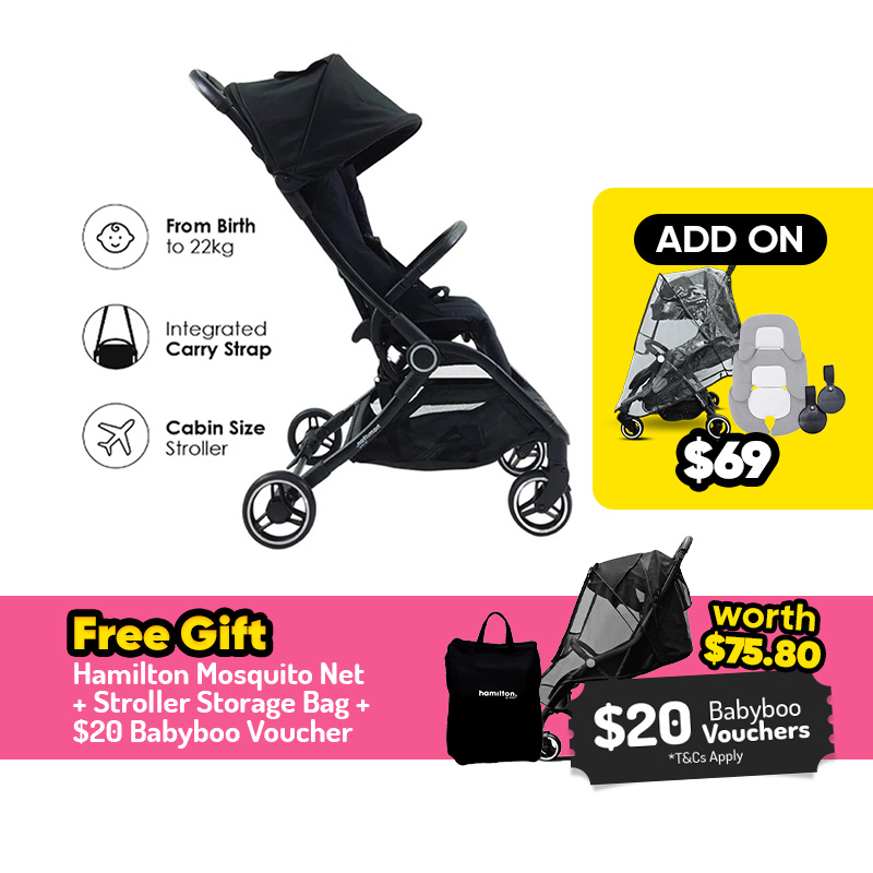 Hamilton S2 Compact Stroller + FREE GIFT + Add On Option