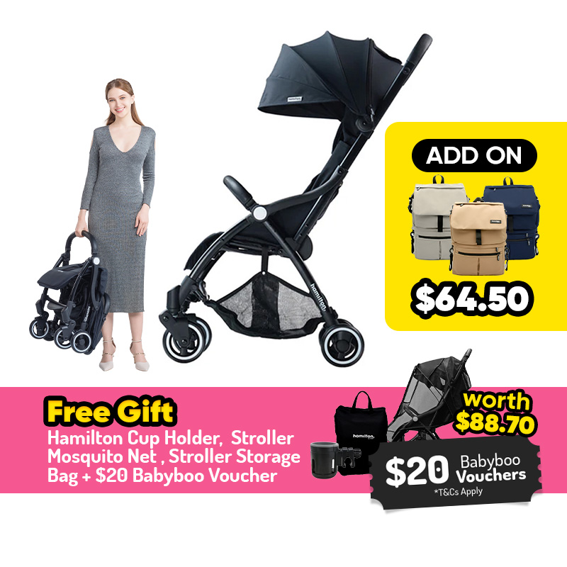 Hamilton X1 Lite Magicfold Stroller + FREE GIFT + Add On NEW Hamilton Backpack