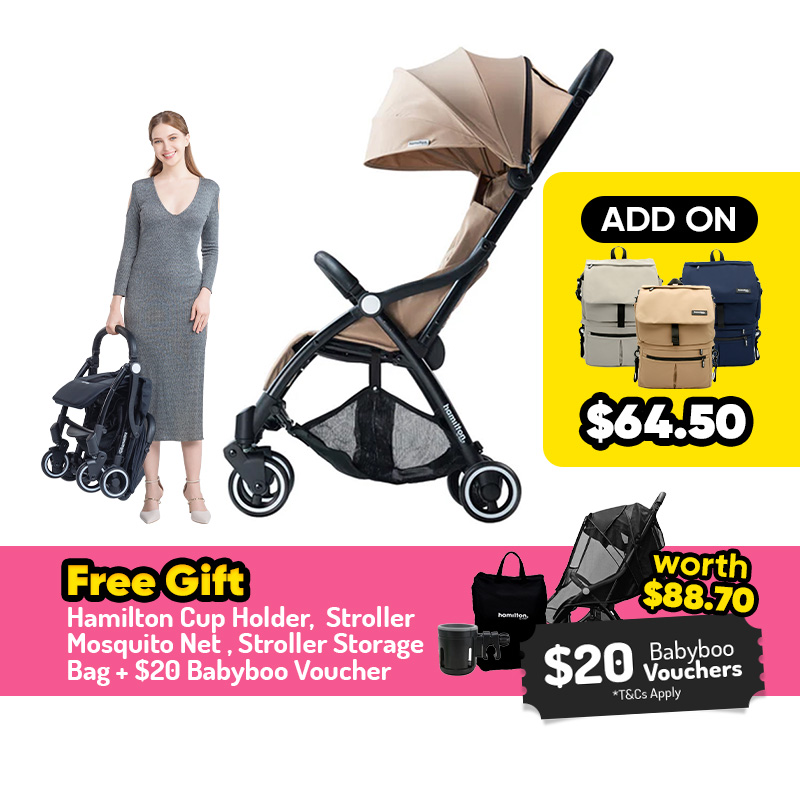 Hamilton X1 Lite Magicfold Stroller + FREE GIFT + Add On NEW Hamilton Backpack