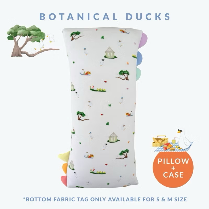 Happyrei Lil' Snuggles Pillow + Case - Botanical Ducks