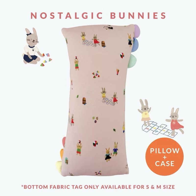 Happyrei Lil' Snuggles Pillow + Case - Nostalgic Bunny Games