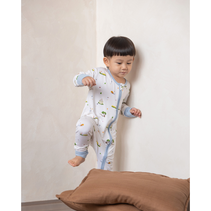 Happyrei Bamboo Sleepsuit - Nostalgic Bunny Games