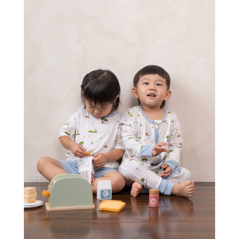 Happyrei Bamboo Sleepsuit - Nostalgic Bunny Games
