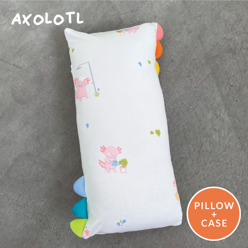 Happyrei Lil' Snuggles Pillow + Case -Axolotl