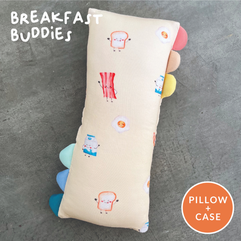 Happyrei Lil' Snuggles Pillow + Case - Breakfast Buddies