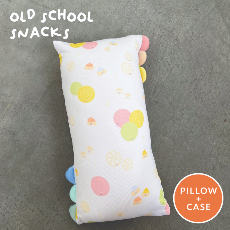 Happyrei Lil' Snuggles Pillow + Case - Old School Snacks