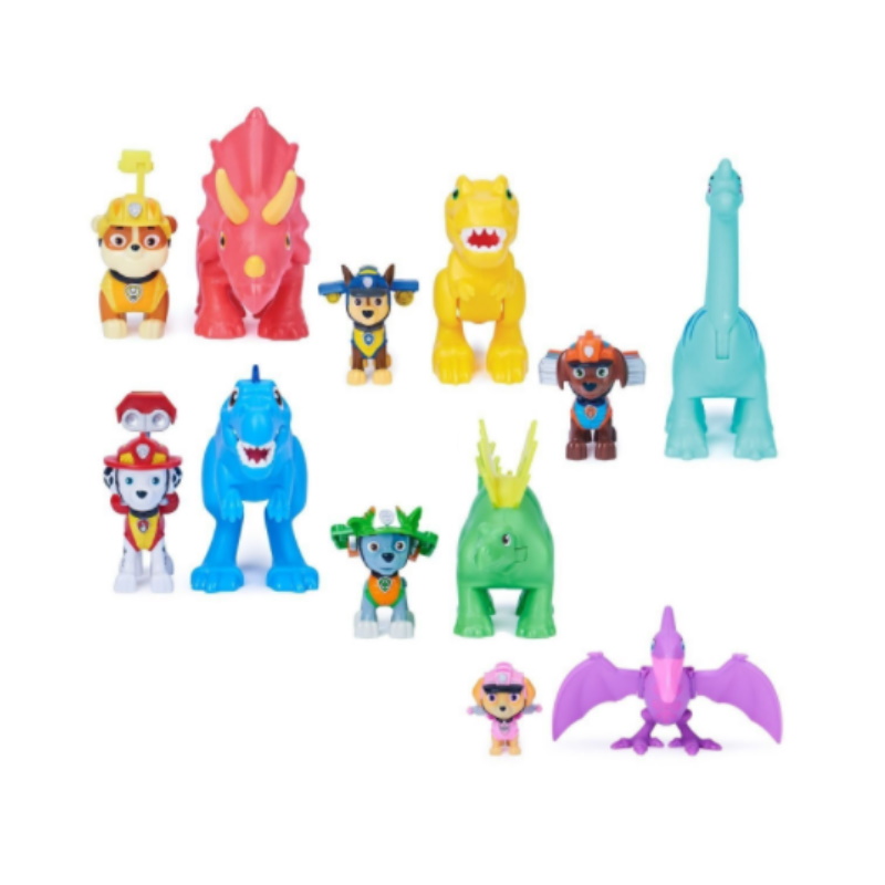 baby-fair Paw Patrol Dino Rescue Hero Up Pup and Dinosaur Action Figure Set -Assorted