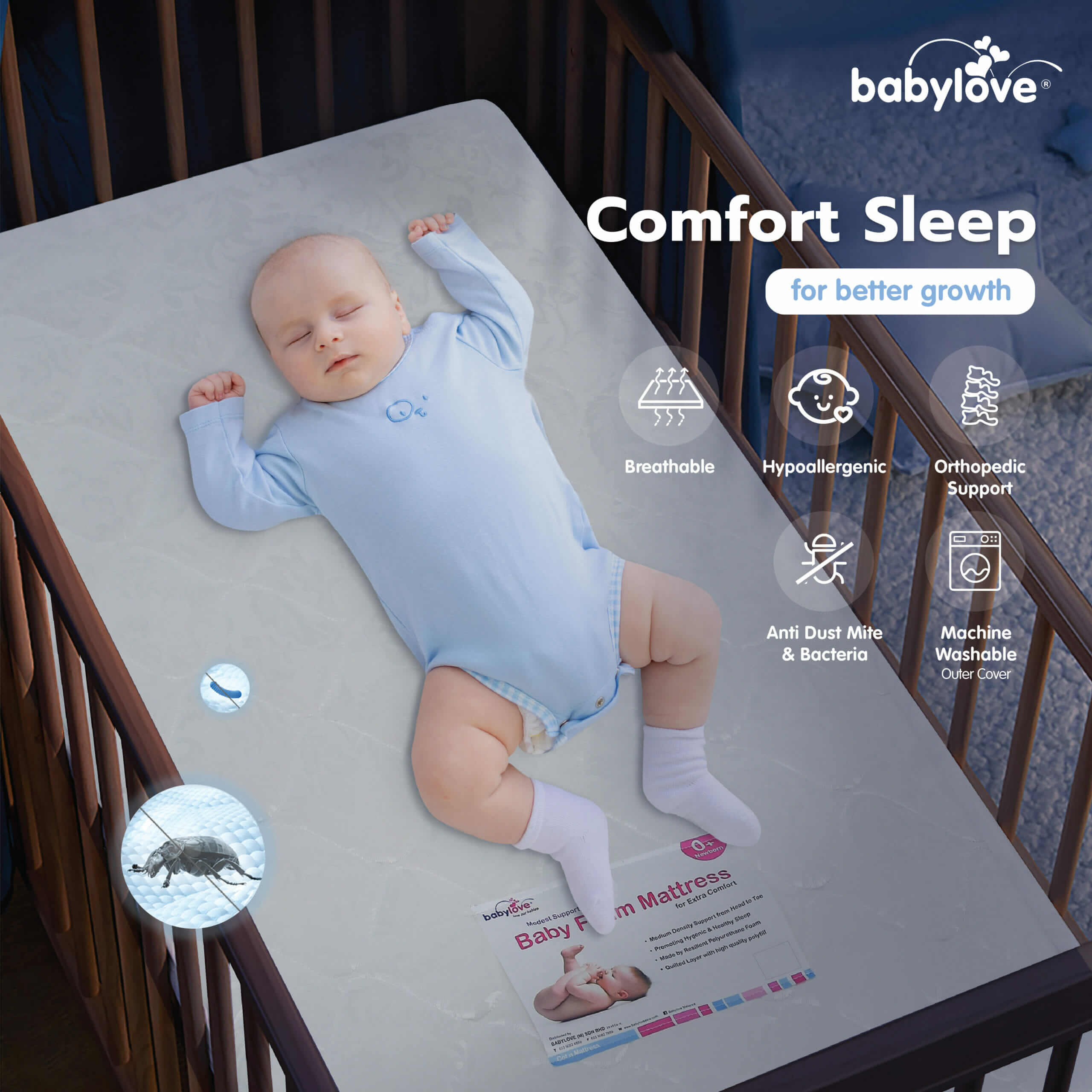 Babylove High Density Foam Mattress