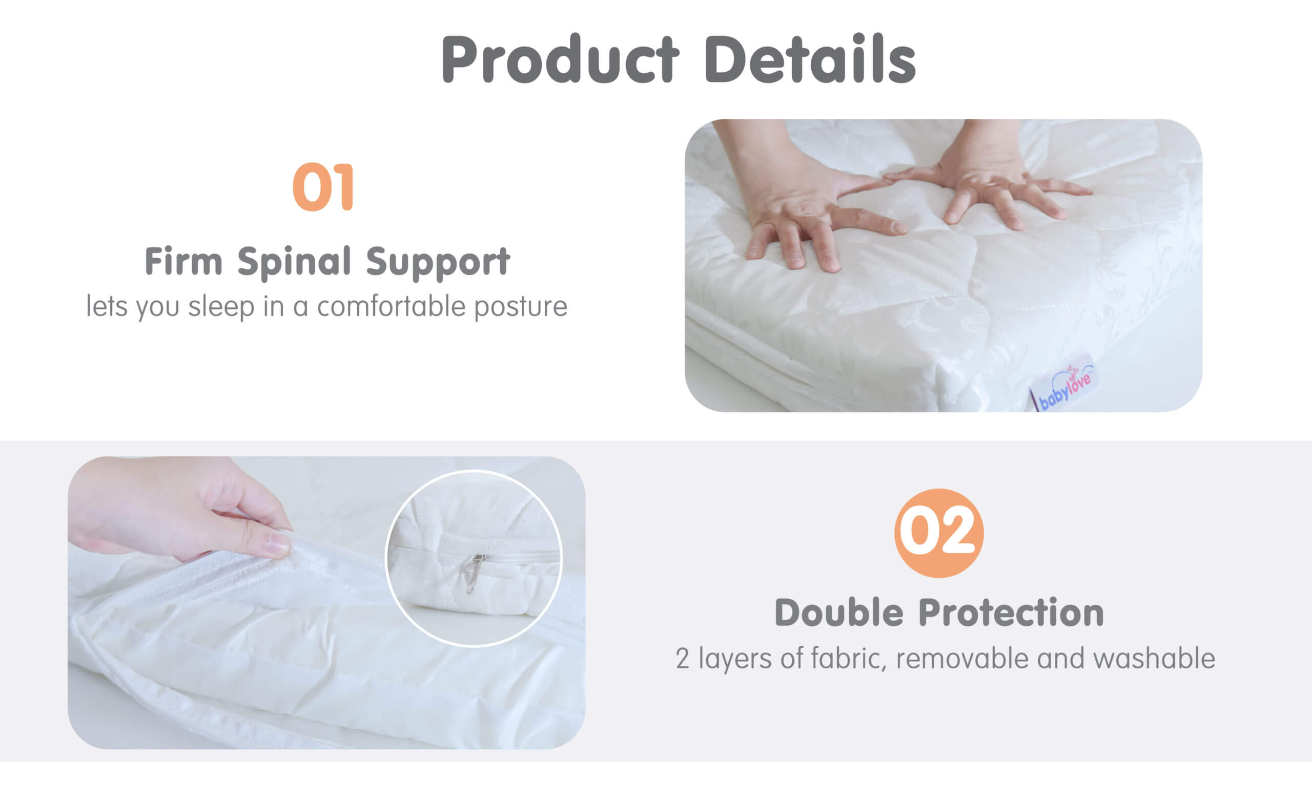 Babylove High Density Foam Mattress
