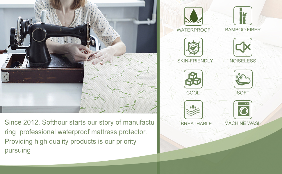 Homie Premium Waterproof Bamboo Mattress Protector (60*120cm)