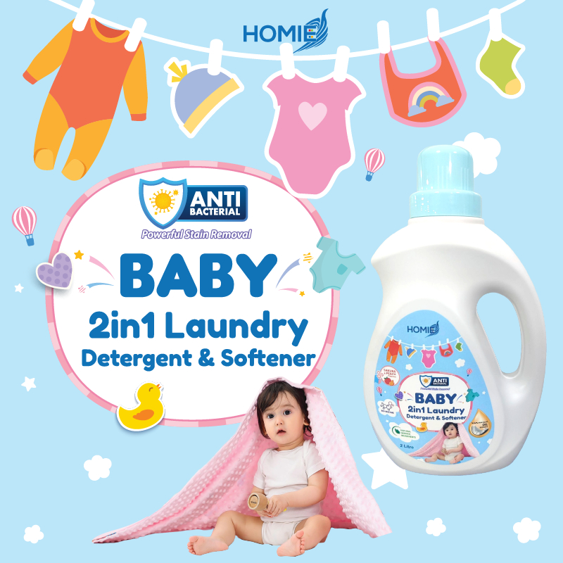Homie Baby 2-in-1 Laundry Detergent & Softener (2L)