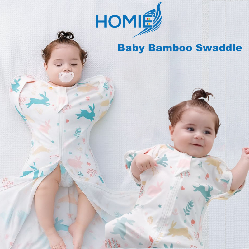 Homie Baby Bamboo 2in1 Button Swaddle Sleeping Bag (0-12M) *Choose at Booth