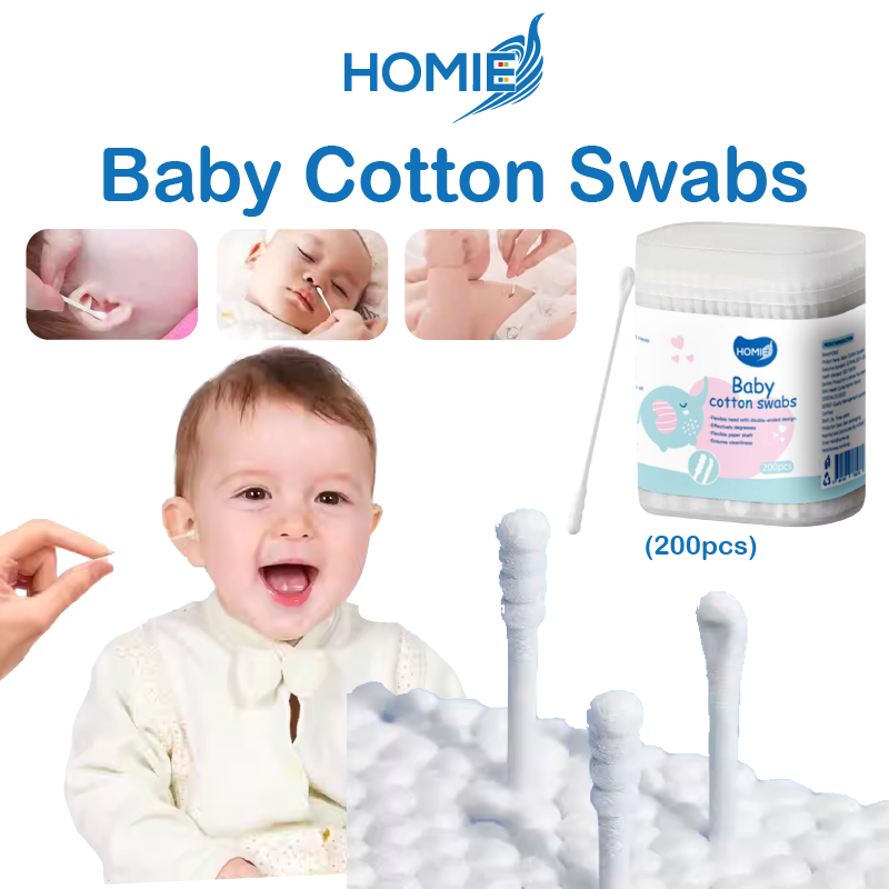 Homie Baby Safe Disposable Cotton Swabs