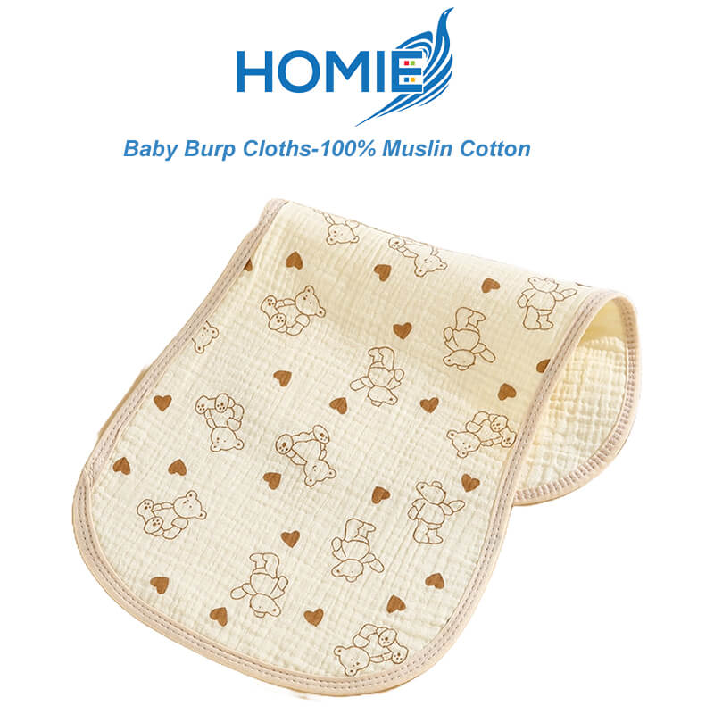 Homie 100% Muslin Cotton Baby Burp Cloths - Assorted *Choose Design at Booth