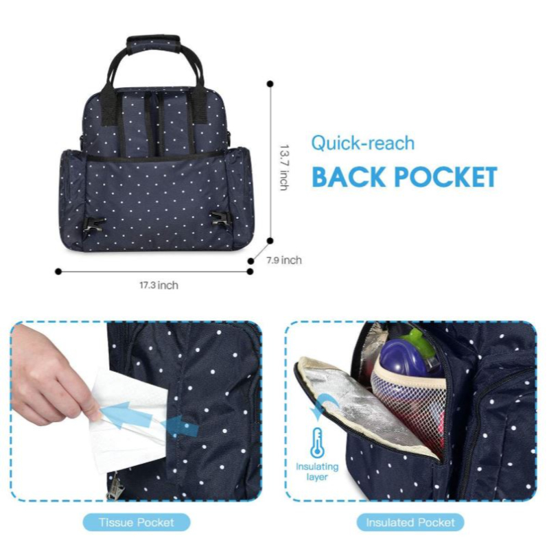 Homie Multi Function Waterproof Baby Changing Diaper Bag / Nappy Backpack