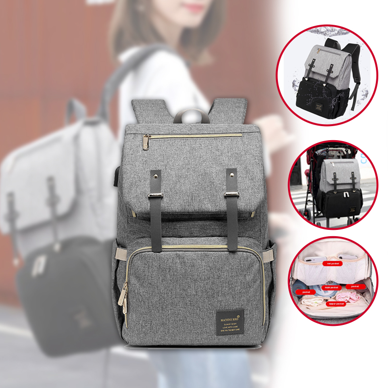 Large Capacity Mommy Stroller Diaper Backpack /Multi-Functional
