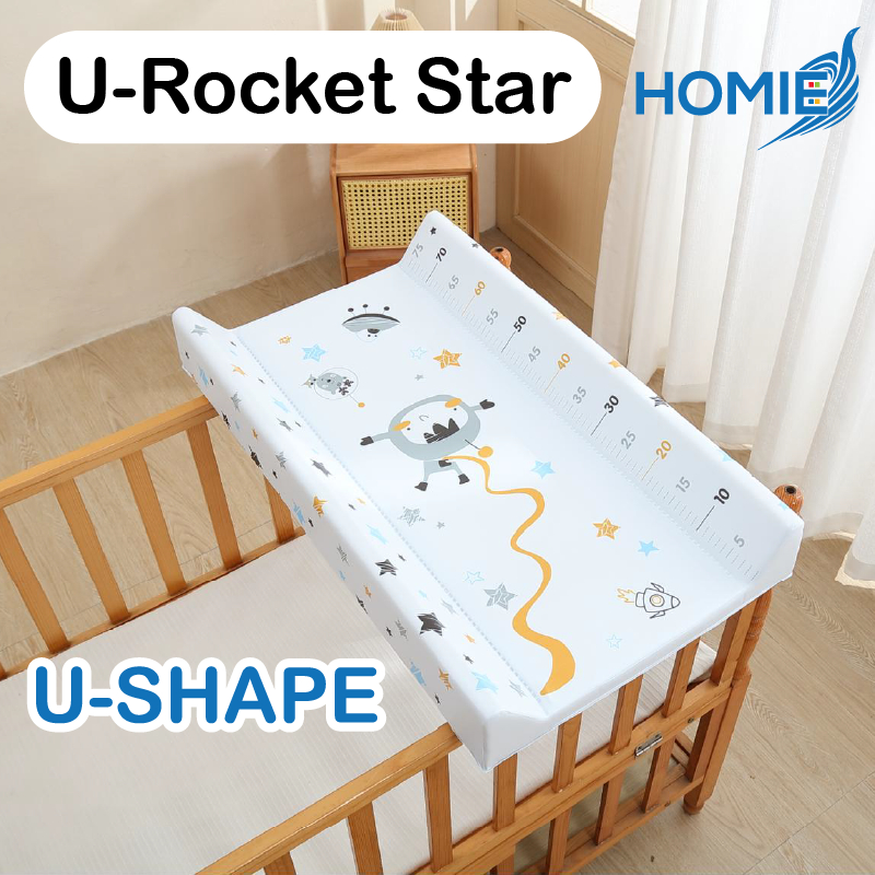 Homie Water Resistant Diaper Changing Pad (Hard Base) - 45x78x10cm - Assorted Designs *Choose at Booth