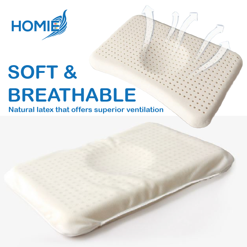 Homie Ultra Soft Organic Baby Bamboo Natural Latex Pillow - Assorted Designs *Choose at Booth