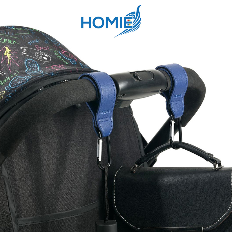 Homie PU Leather Stroller Hook Set of 2 - Assorted *Choose Design at Booth