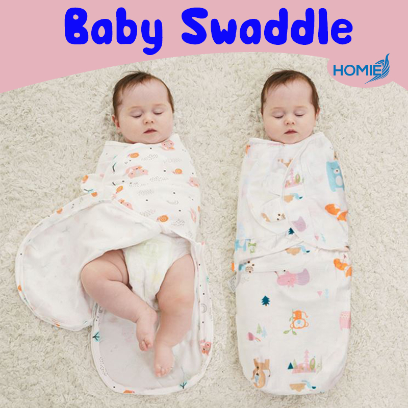 Homie Infant Cotton Envelope Swaddle Baby Wrap / Sleepbag - Assorted