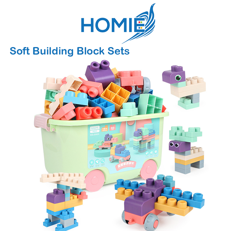 Homie Soft Building Block Sets for Kids 100 pcs (18 Months – 6 Years)