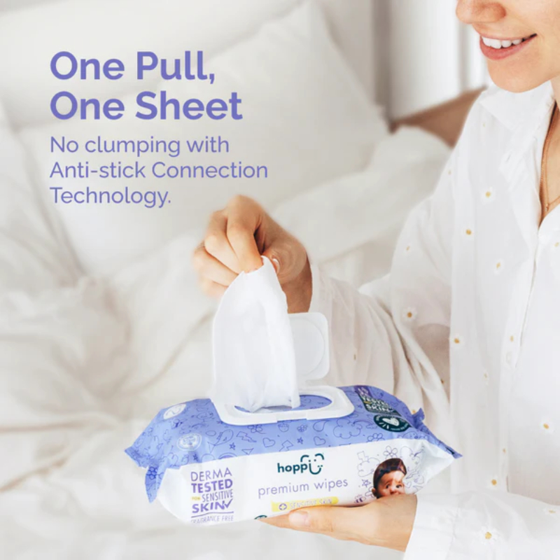 Hoppi 99%25 Water Wipes 80s Single Pack